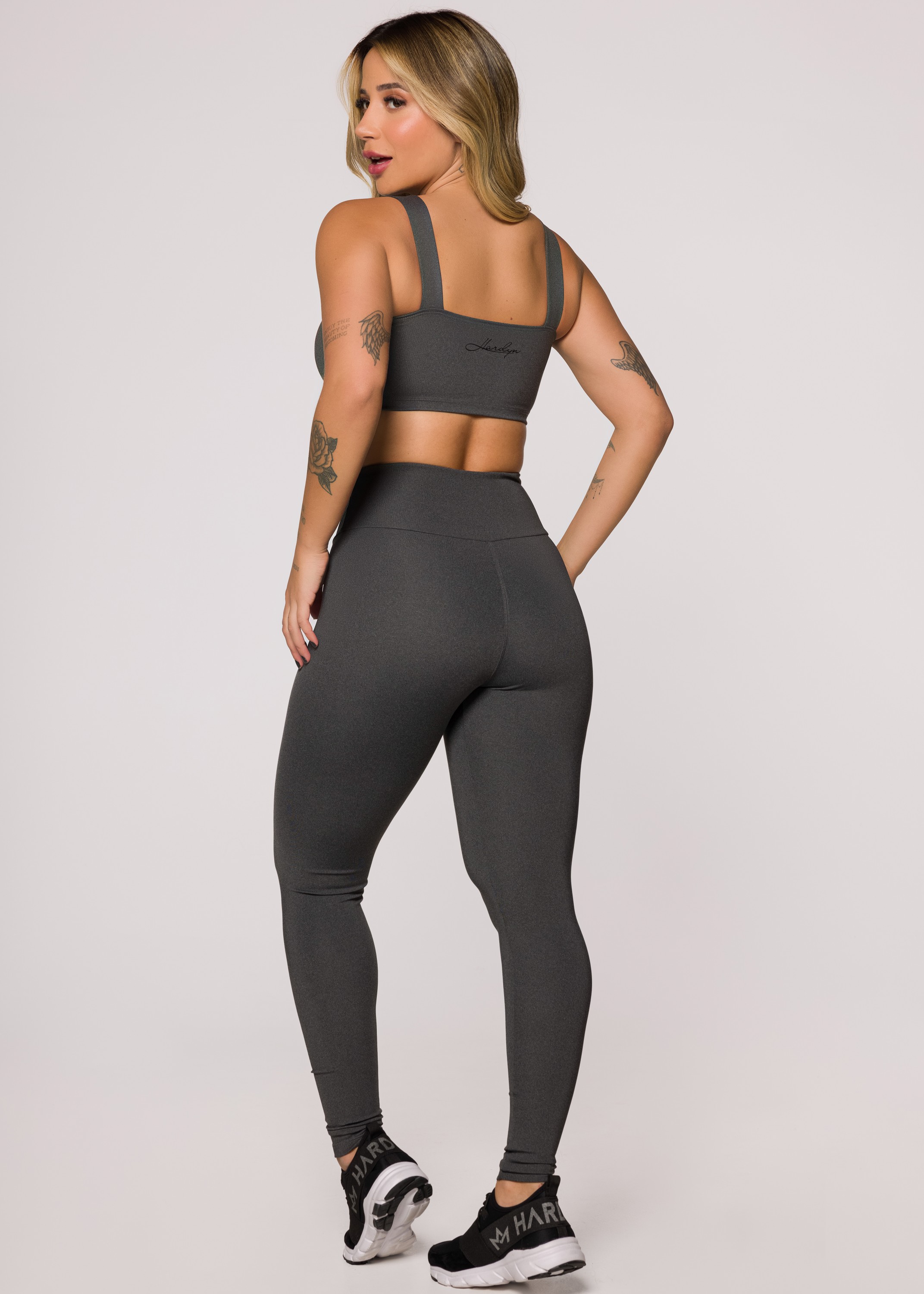 Legging Fitness Sparkle Em Suplex De Poliamida Mescla 0067