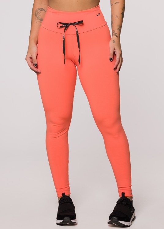 Legging Fitness Infantil Memories em Poliamida Coral