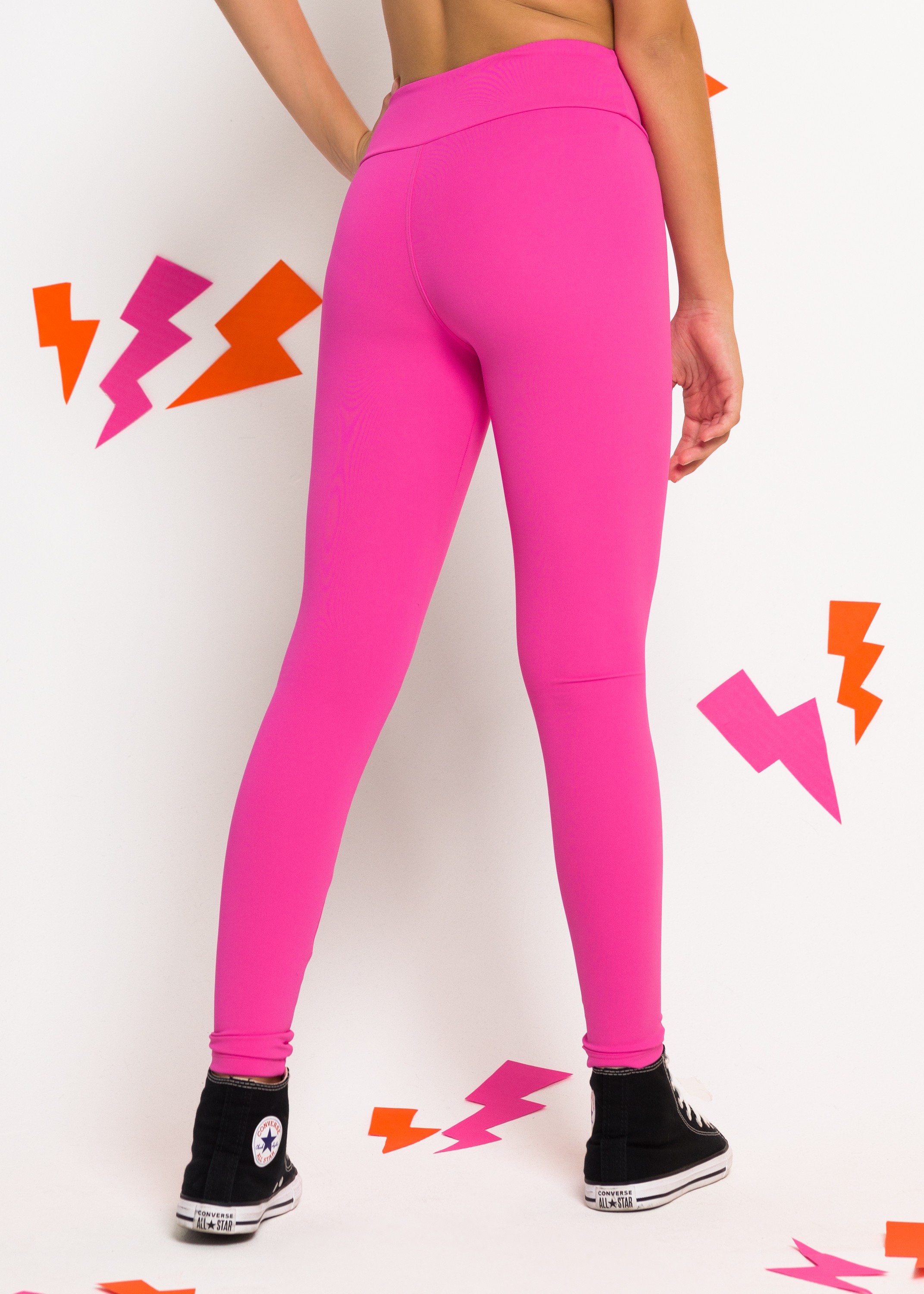 Legging Fitness Infantil Memories em Poliamida Coral