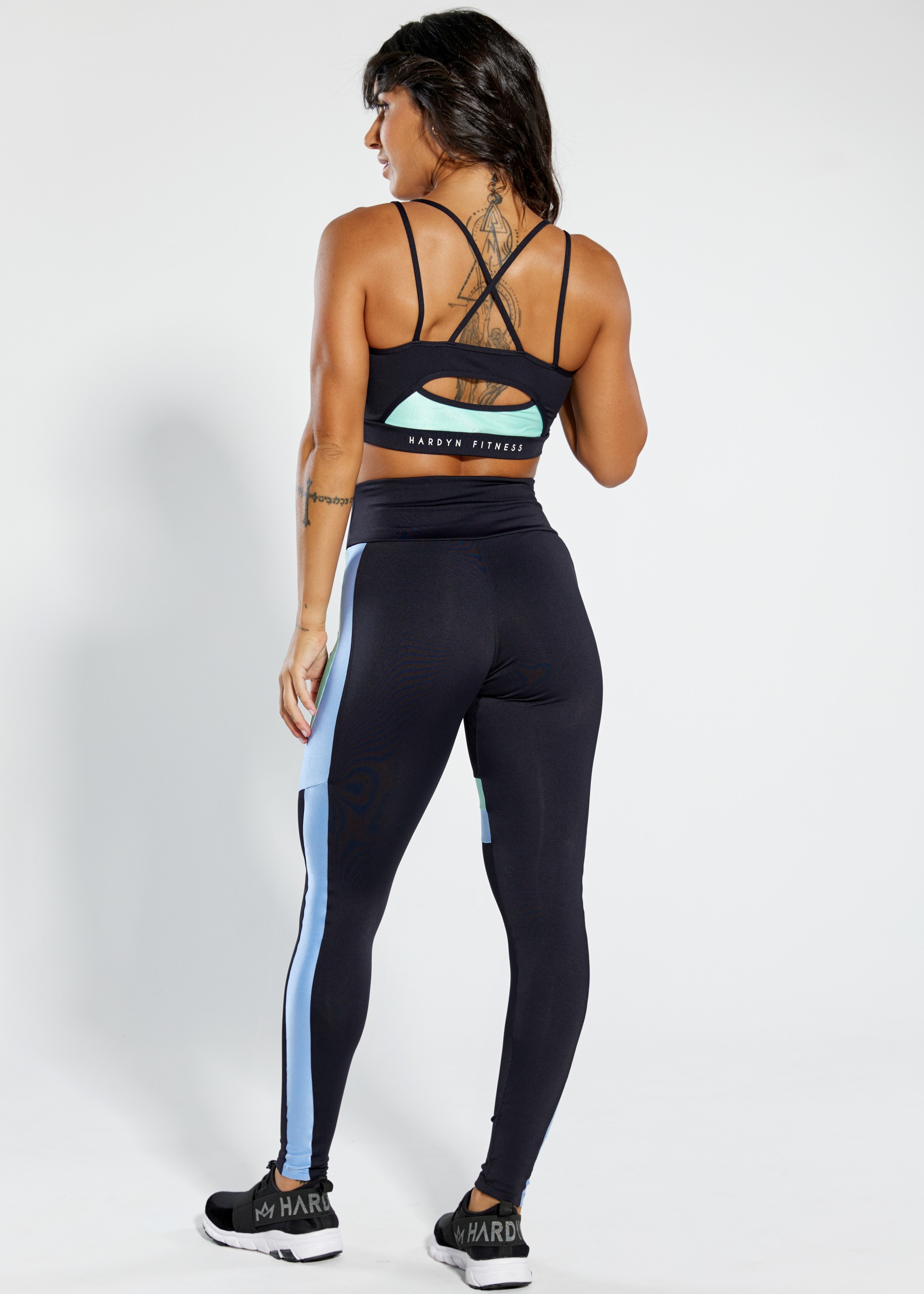 Calça Legging Nike Sport Crop Tight Feminina - Azul Petróleo+