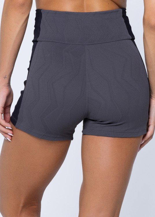 Short Fitness Inspiration em Jacquard Grafite