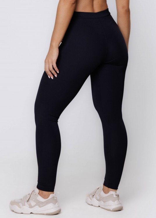 Legging Fitness Rise Cós Assimétrico Preta