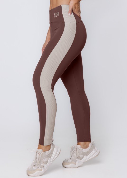 Calça Legging Expand em Poliamida Marrom