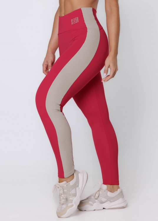 Calça Legging Expand em Poliamida Vermelha