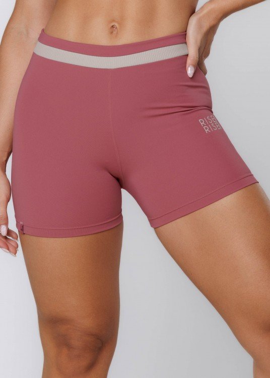 Short Fitness Rise em Poliamida Rosé