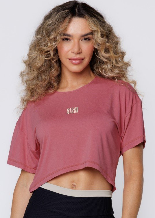 Cropped Fitness Rise Rosé